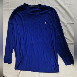 Polo Ralph Lauren Men's Blue Long Sleeve Shirt Big Ponny On Back 3XB
